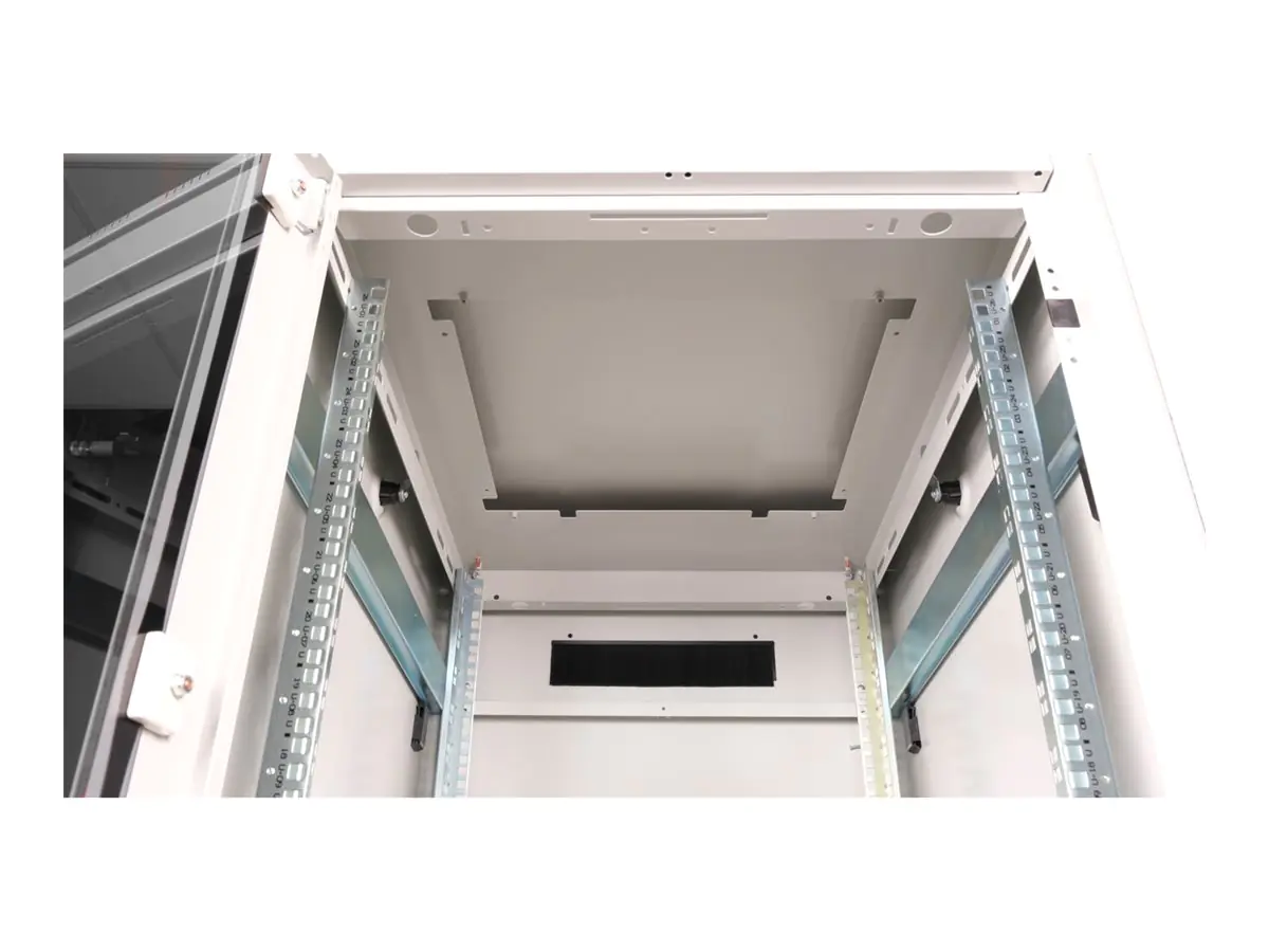 ROLINE 19 Zoll Netzwerkschrank Pro 26 HE 600x800 BxT Glastür grau
