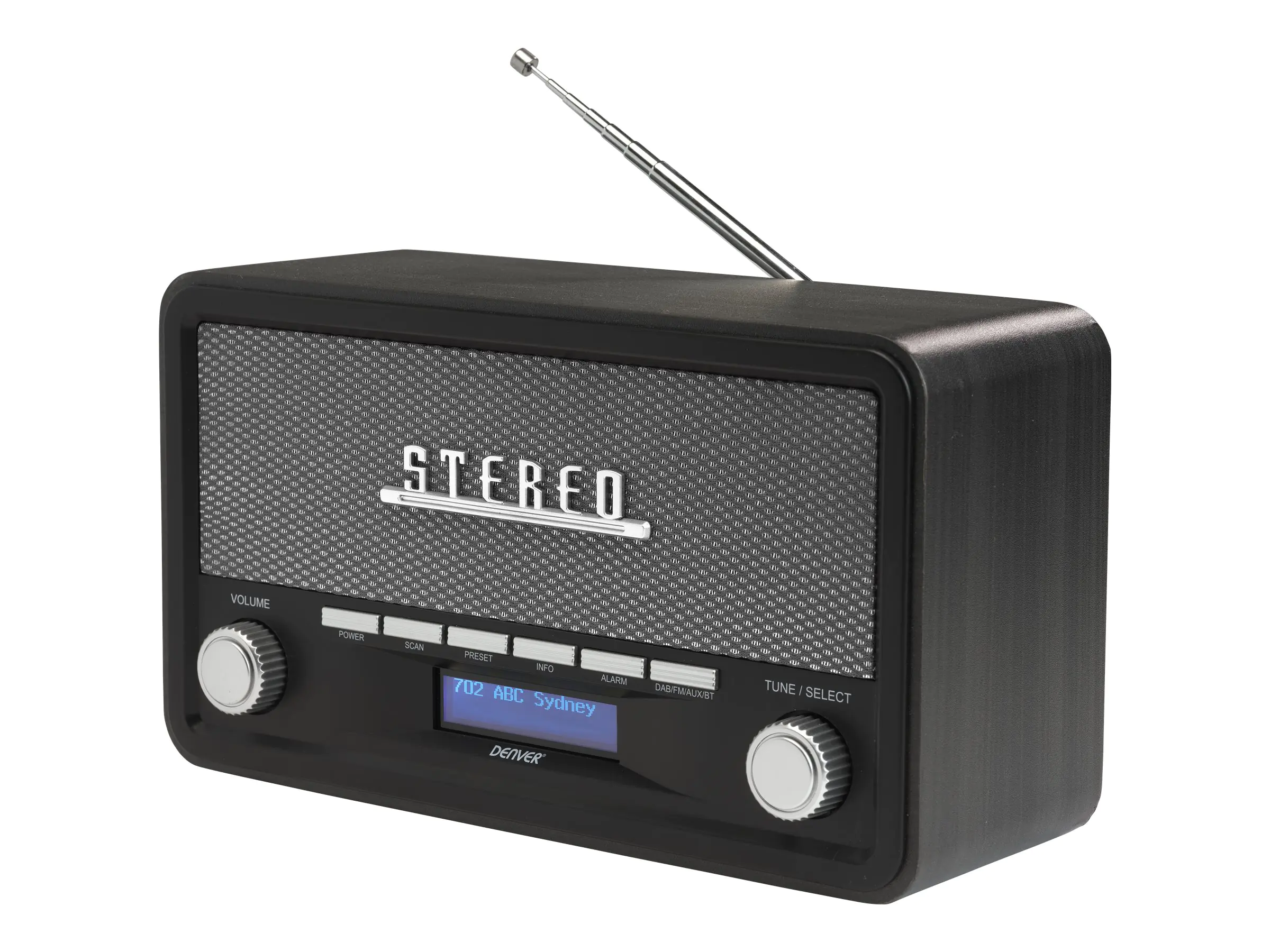 DENVER DAB-18DARKGREY - Tragbares DAB-Radio - 4 Watt - Dunkelgrau