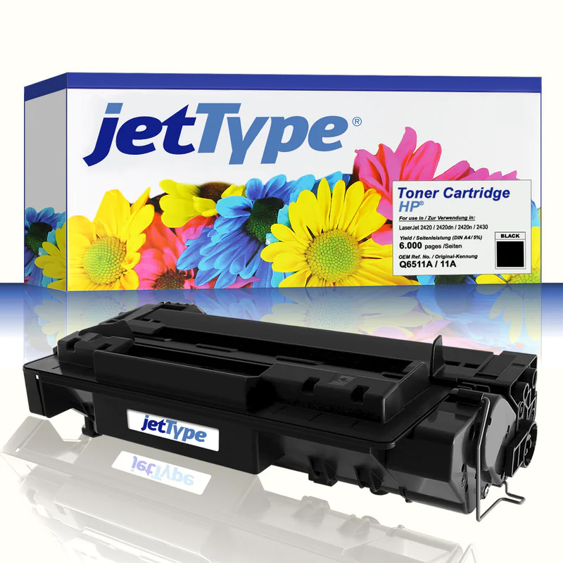 jetType Toner kompatibel zu HP Q6511A 11A schwarz 6.000 Seiten 1 Stück