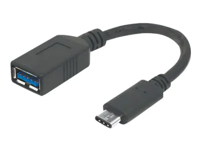 Manhattan USB-C to USB-A Cable, 15cm, Male to Female, Black, 5 Gbps (USB 3.2 Gen1 aka USB 3.0), 3A (fast charging), IF-Certified, SuperSpeed USB, Lifetime Warranty, Polybag - USB-Kabel - 24 pin USB-C (M) umkehrbar zu USB Typ A (W) - USB 3.2 Gen 1 - 3000 m Manhattan USB-C to USB-A Cable, 15cm, Male to Female, Black, 5 Gbps (USB 3.2 Gen1 aka USB 3.0), 3A (fast charging), IF-Certified, SuperSpeed USB, Lifetime Warranty, Polybag - USB-Kabel - 24 pin USB-C (M) umkehrbar zu USB Typ A (W) - USB 3.2 Gen 1 - 3000 m