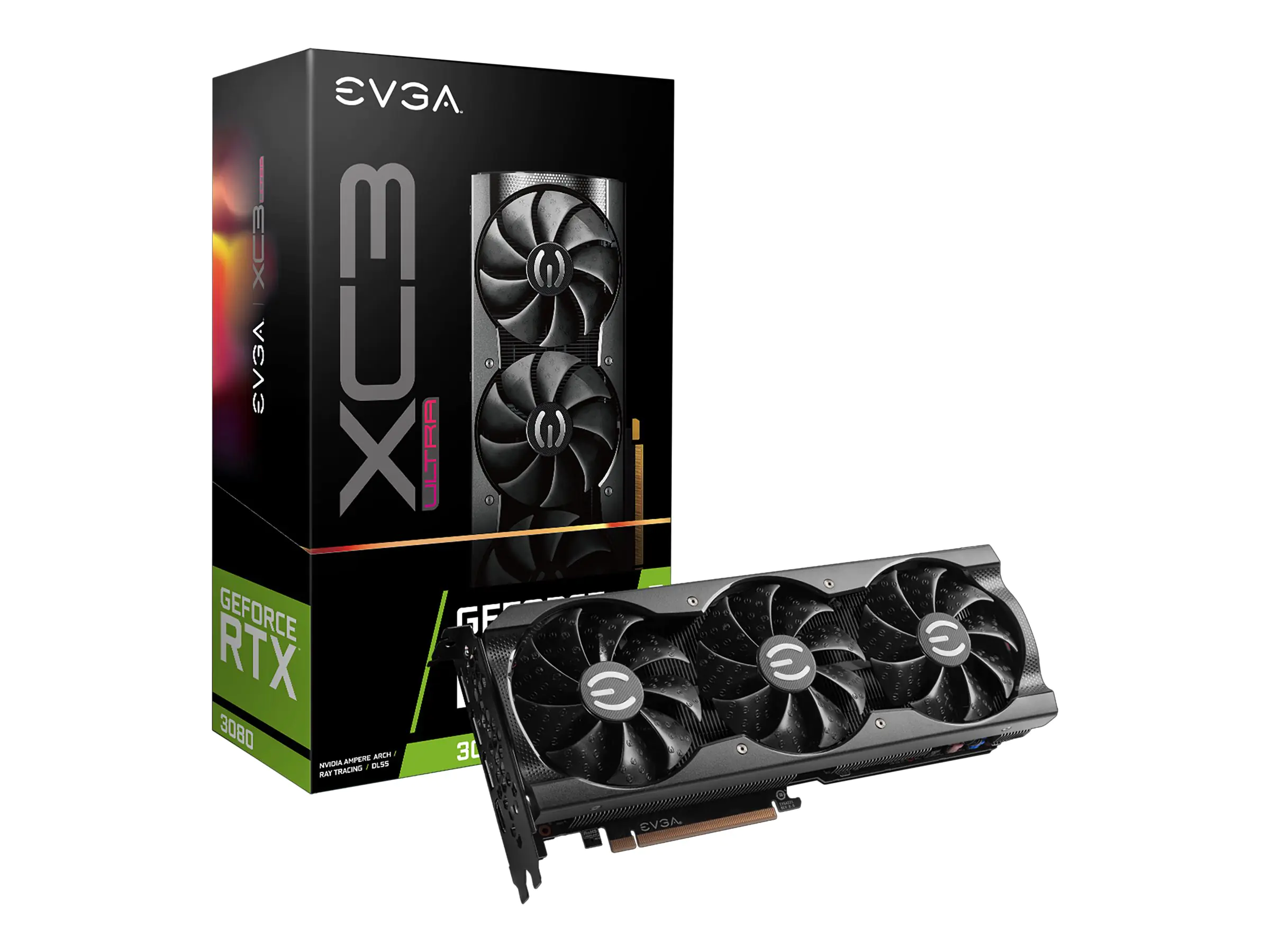 EVGA GeForce RTX 3080 XC3 ULTRA GAMING - Grafikkarten - GF RTX 3080 - 10 GB GDDR6X - PCIe 4.0 x16 - HDMI, 3 x DisplayPort
