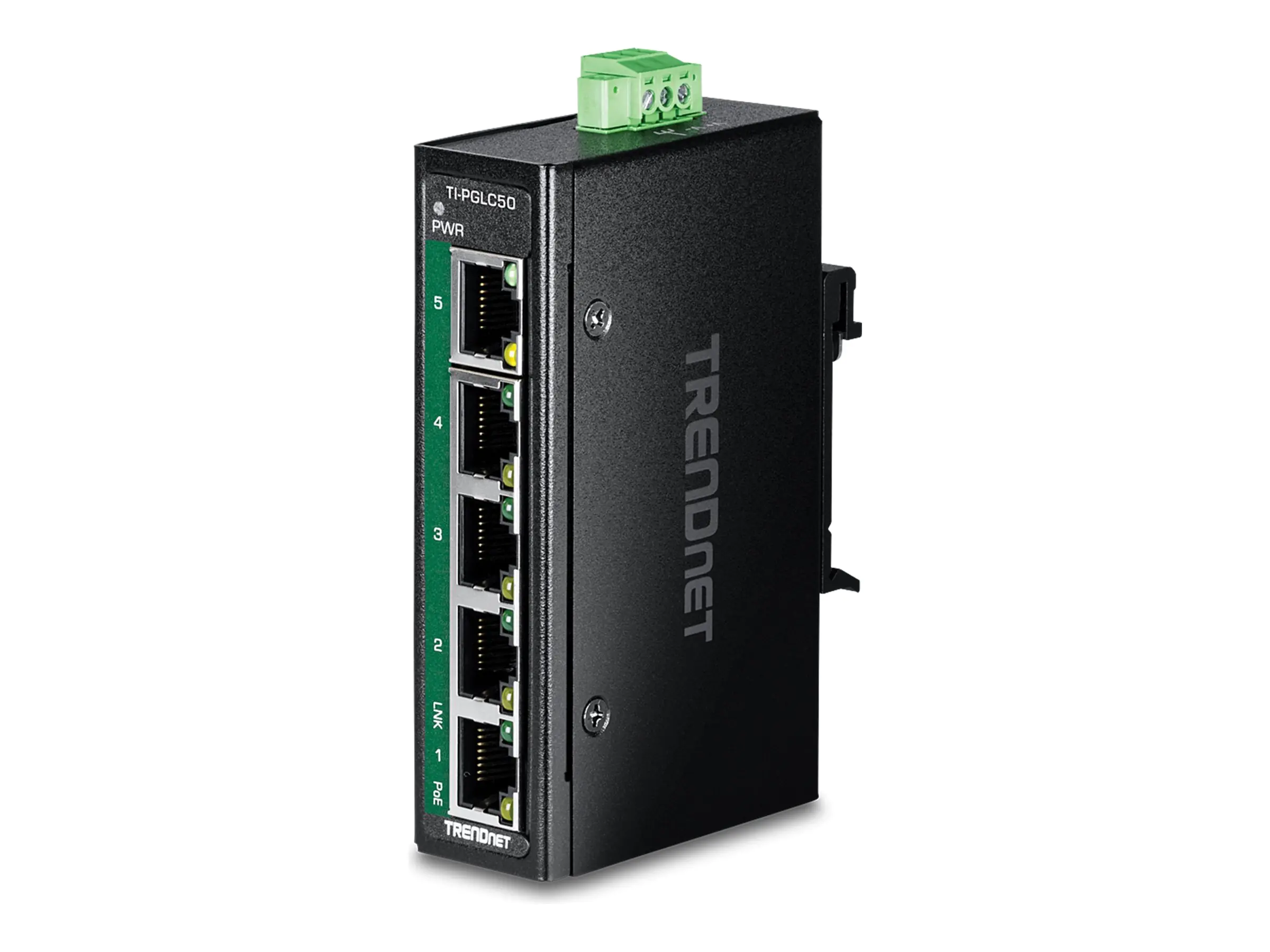 TRENDnet TI-PGLC50 - Version V1 - Switch - industriell, mini - 4 x 10/100/1000 (PoE+)