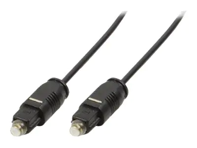 LogiLink - Digitales Audio-Kabel (optisch) - TOSLINK männlich zu TOSLINK männlich - 2 m - Glasfaser - Schwarz