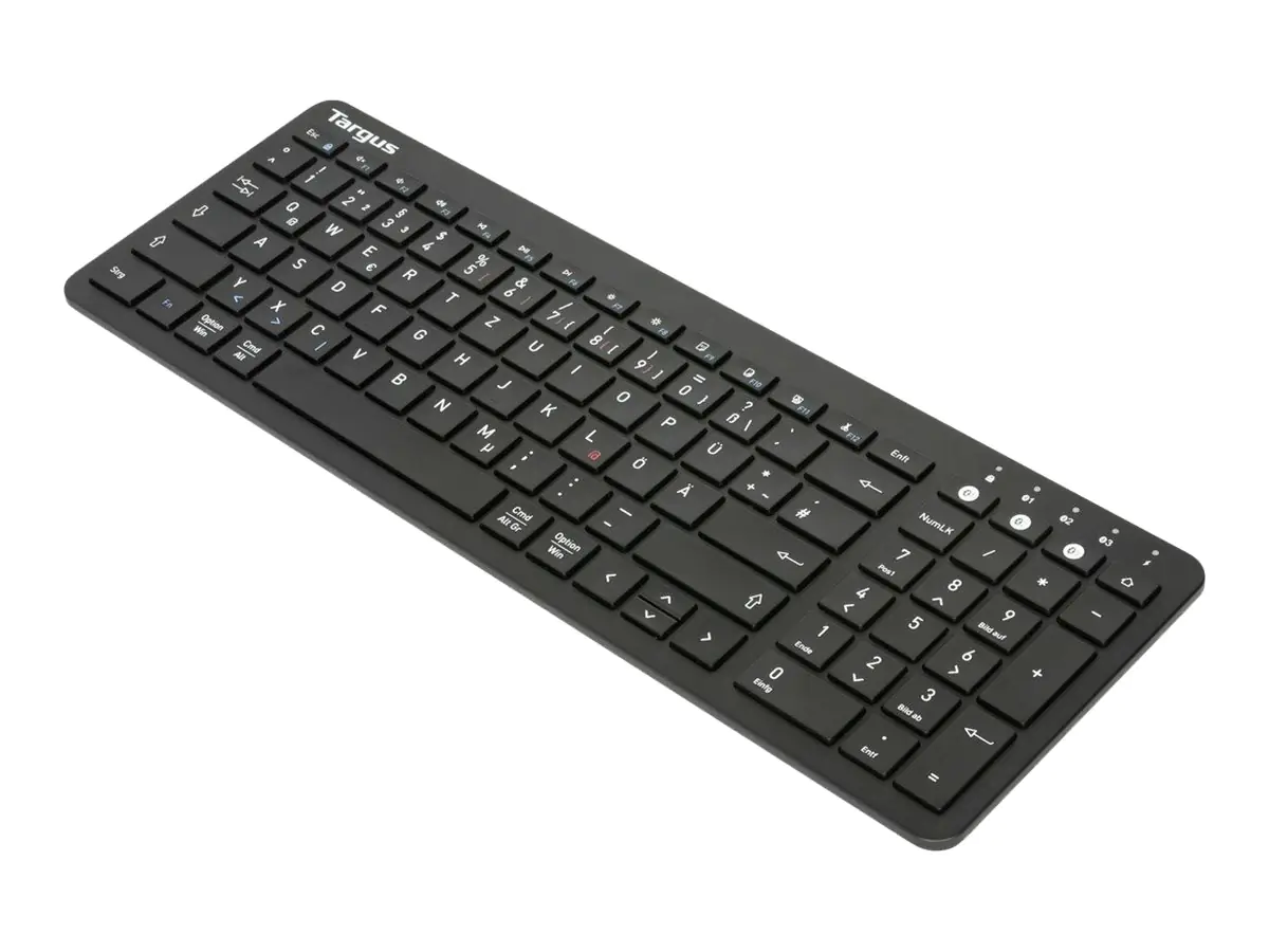 Targus - Tastatur - antimicrobial - kabellos - Bluetooth 5.1 - QWERTZ - Deutsch - Schwarz - B2B Targus - Tastatur - antimicrobial - kabellos - Bluetooth 5.1 - QWERTZ - Deutsch - Schwarz - B2B