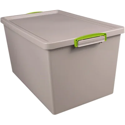 Really Useful Box Aufbewahrungsbox Recycling Economie 44 x 36,8 x 69,5 cm (B x H x T) 83l Polypropylen, 100 % recycelt taubengrau