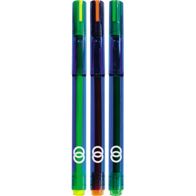 Soennecken Textmarker oeco 1-5mm farbig sortiert Keilspitze 3 St./Pack.