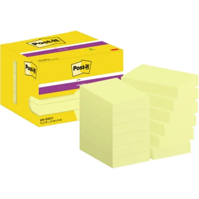 Post-it Haftnotiz Super Sticky Notes 76 x 51 mm (B x H) gelb 90 Bl./Block 12 Block/Pack. Post-it Haftnotiz Super Sticky Notes 76 x 51 mm (B x H) gelb 90 Bl./Block 12 Block/Pack.