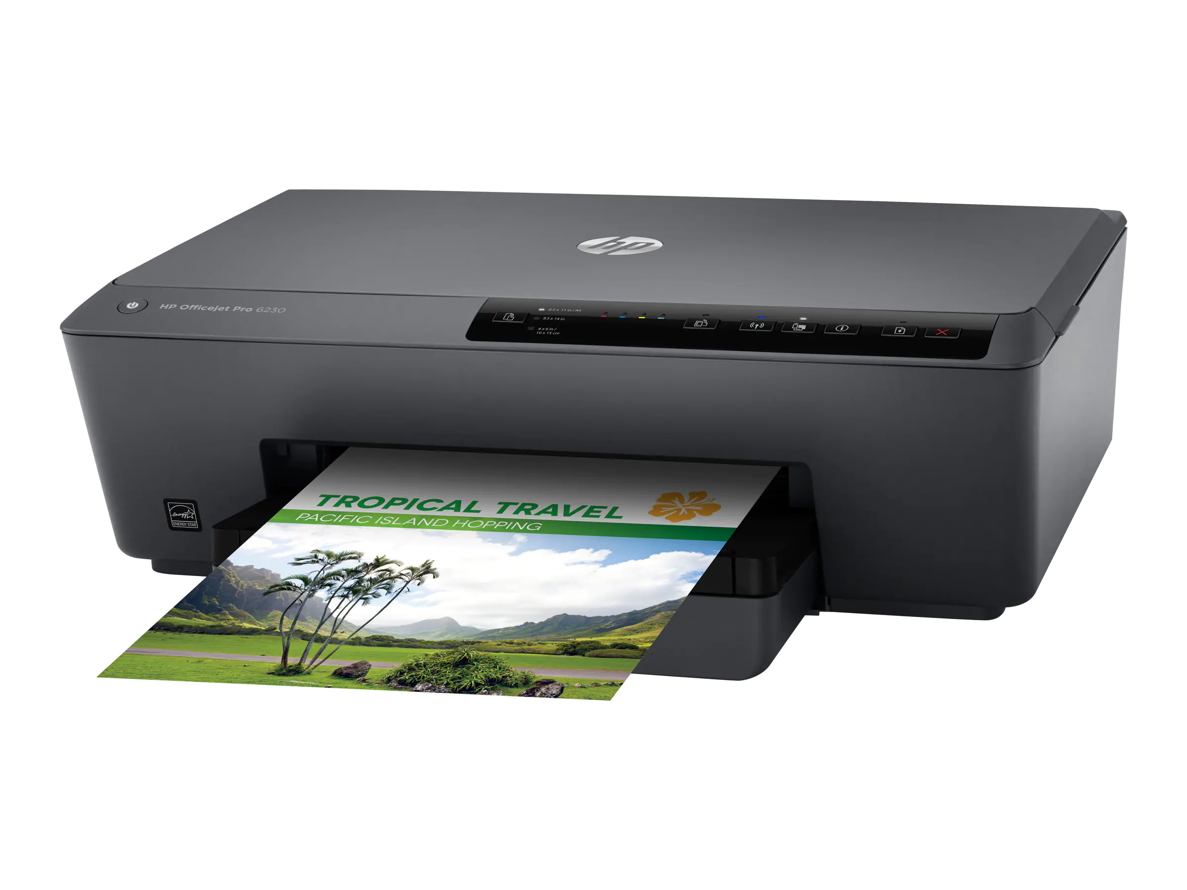 HP Officejet Pro 6230 ePrinter - Drucker - Farbe - Duplex - Tintenstrahl - A4/Legal - 600 x 1200 dpi - bis zu 18 Seiten/Min. (einfarbig)/bis zu 10 Seiten/Min. (Farbe) - Kapazität: 225 Blätter - USB 2.0, LAN, Wi-Fi(n)