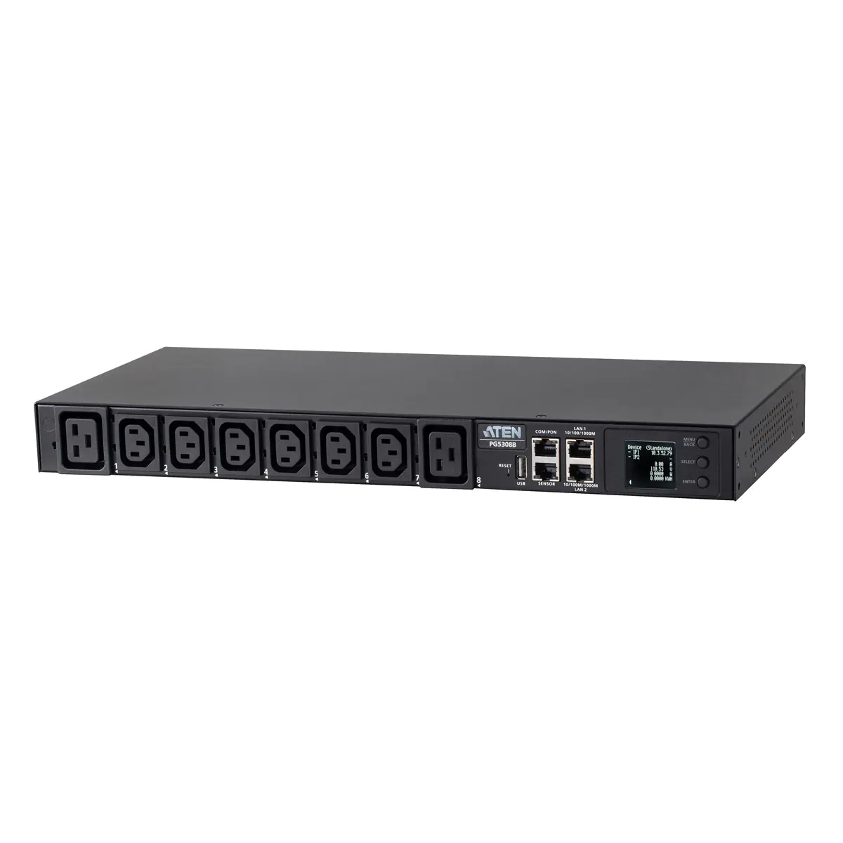 ATEN PG series PG5308 - Stromverteilungseinheit (Rack / einbaufähig) - 30 A/32 A, gemessen, Eco PG5308G-AT