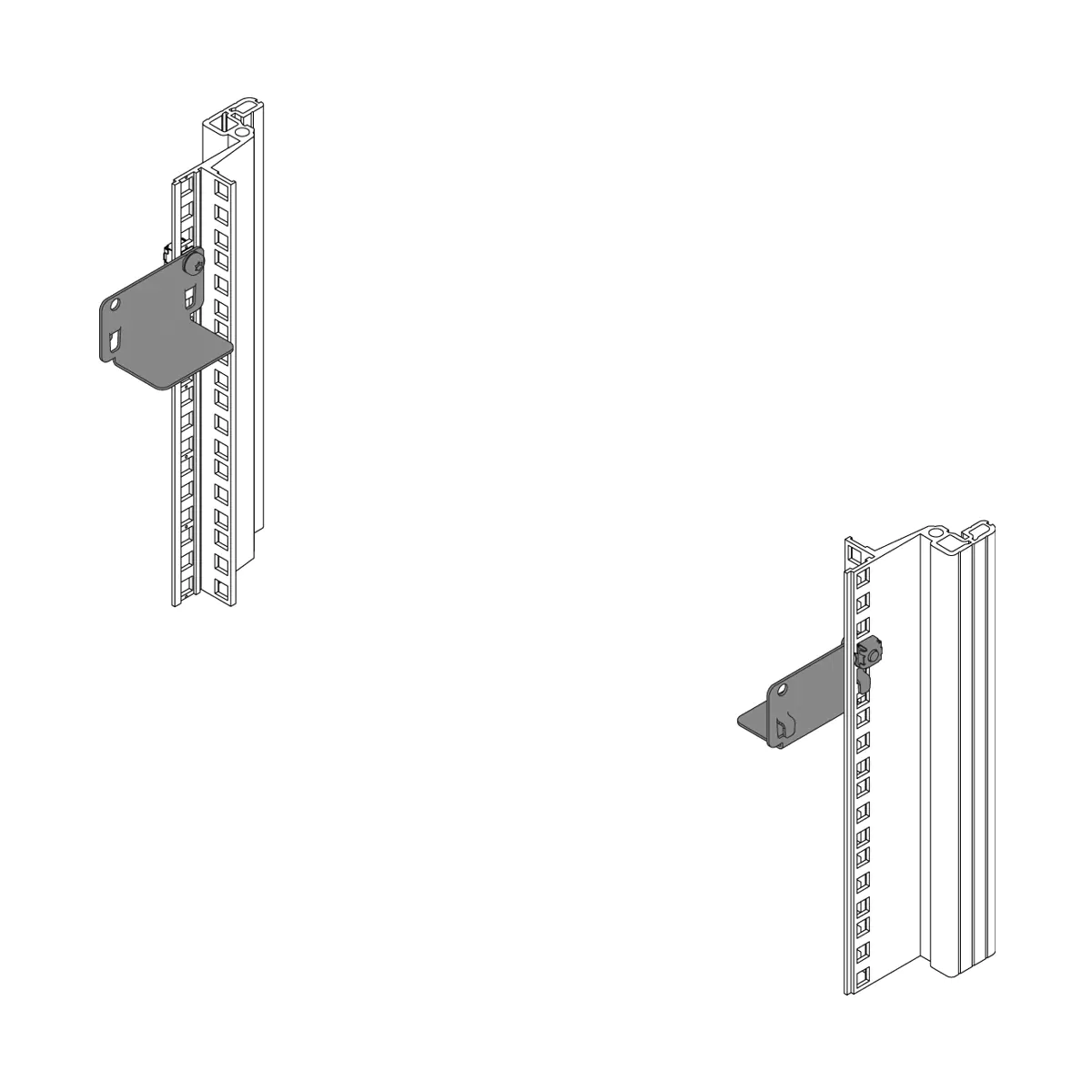 SCHROFF SLIDE RAIL SHORT 15KG (10PC)
