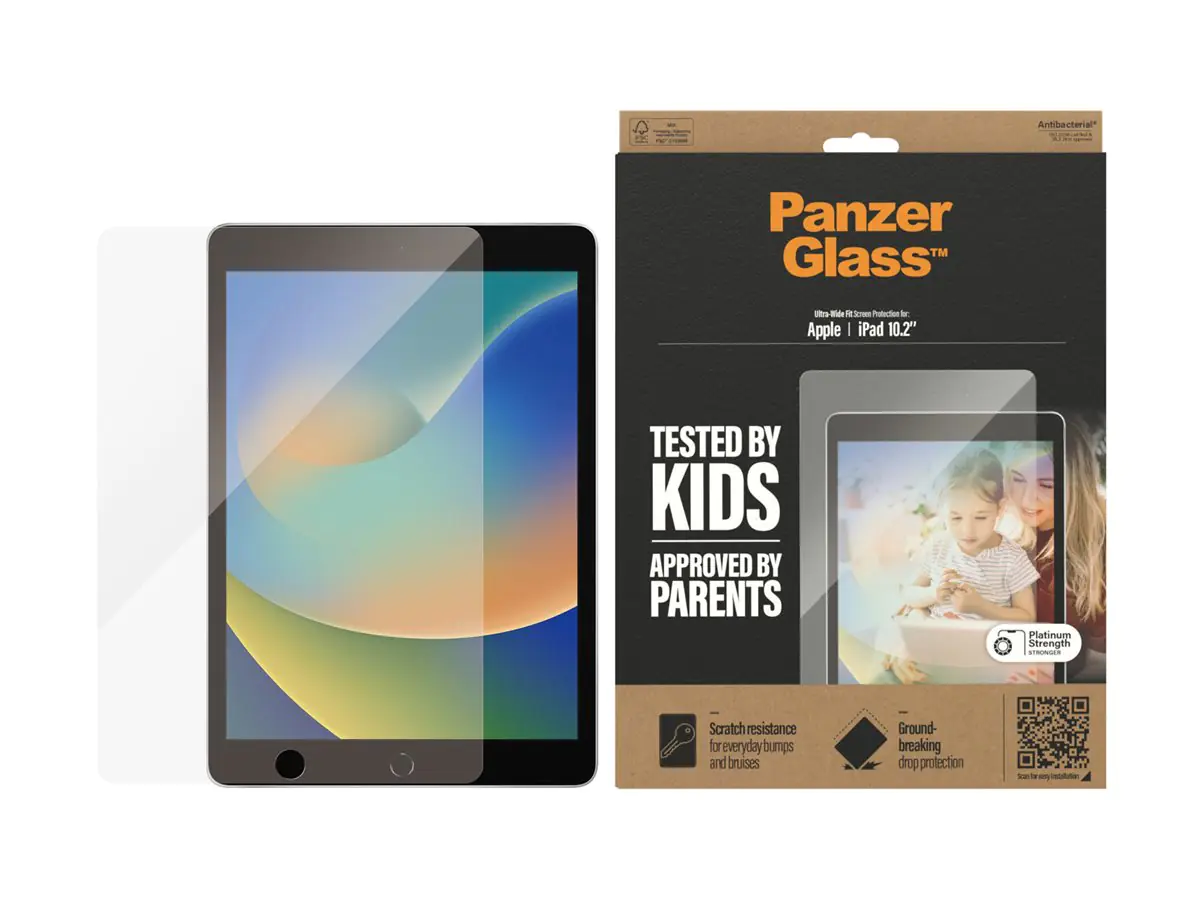 PanzerGlass - Bildschirmschutz für Tablet - Case-kompatibel - Glas - 10.2" - kristallklar - für Apple 10.2-inch iPad (7. Generation, 8. Generation, 9. Generation)