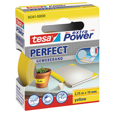 tesa Gewebeband Extra Power Perfect 56341-00030 19mmx2,75m gelb tesa Gewebeband Extra Power Perfect 56341-00030 19mmx2,75m gelb