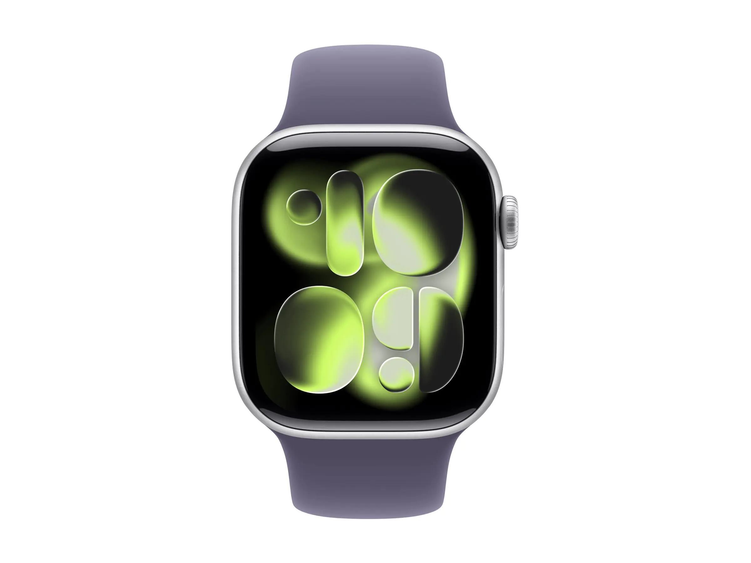 Apple Watch Series 11 (GPS + Cellular) - 42 mm - Aluminium, Silber - intelligente Uhr mit Sportband - Flouroelastomer - purple fog - Bandgröße: M/L - 64 GB - LTE, Wi-Fi 4, UWB, Bluetooth - 5G - 29.7 g