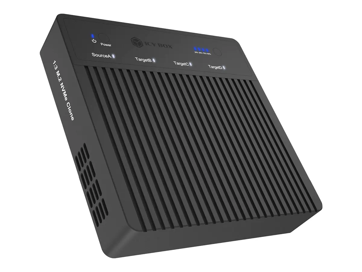 ICY BOX CloneStation IB-4013MCL-C4 - Solid State Drive Duplikator - 4 Schächte (PCIe 4.0 x4 (NVMe))