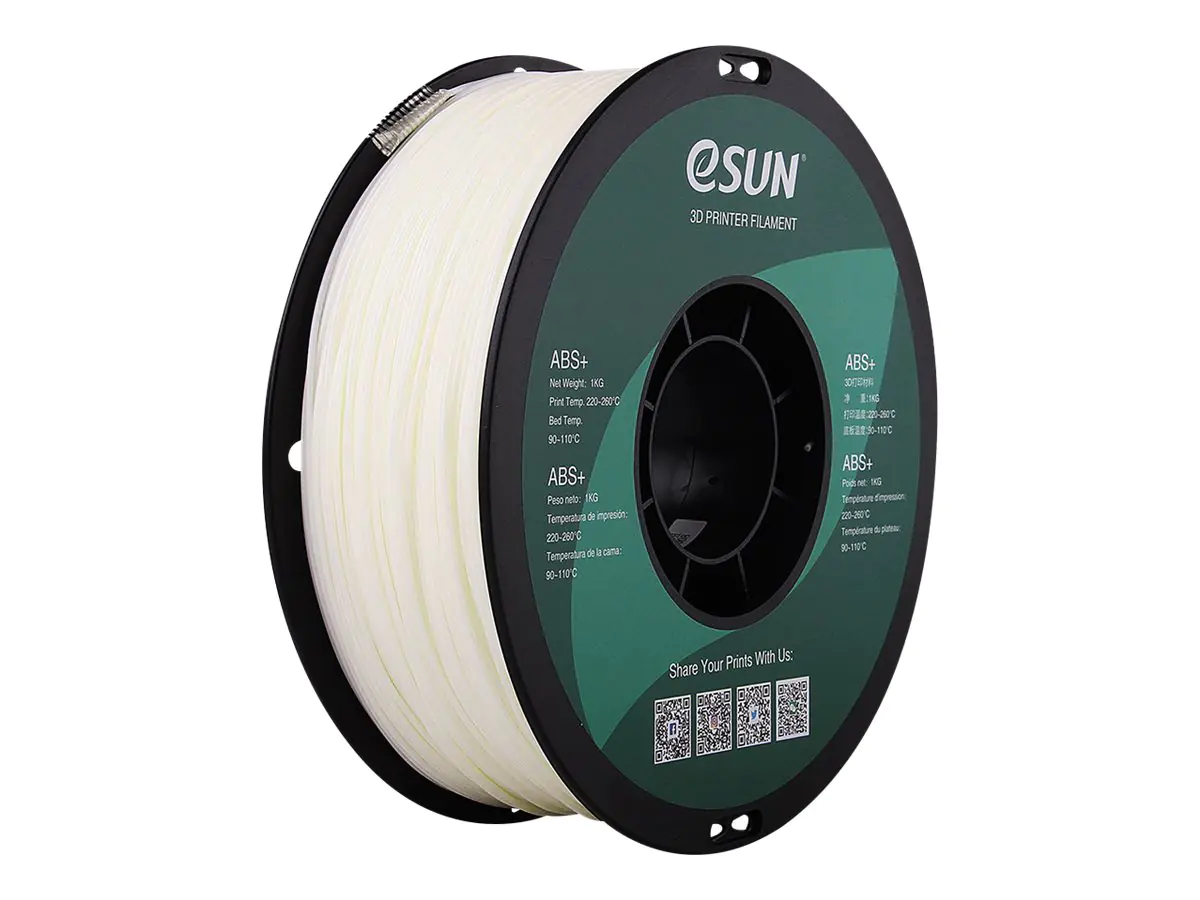 Esun - Natural - 1 kg - vakuumversiegelter Beutel - ABS+ filament (3D) Esun - Natural - 1 kg - vakuumversiegelter Beutel - ABS+ filament (3D)