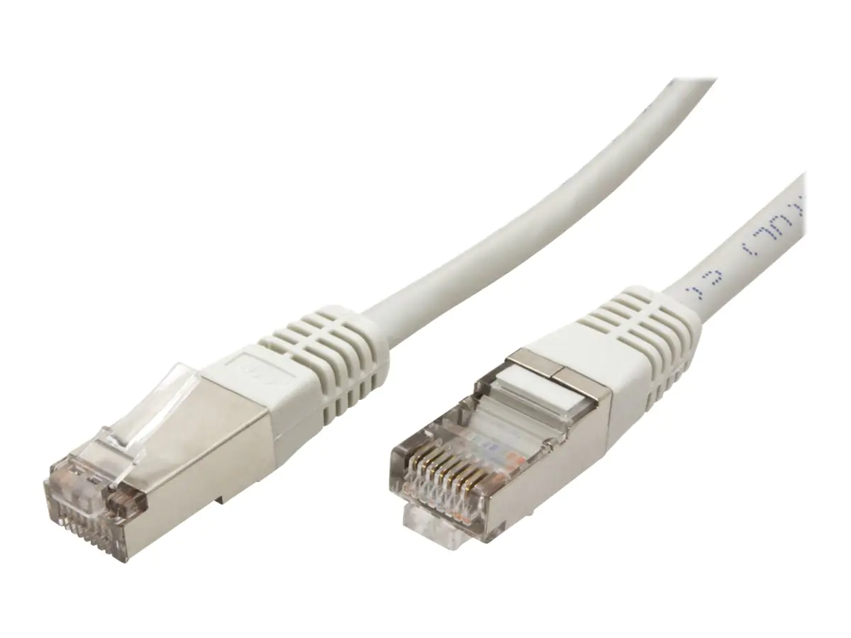 Roline - Patch-Kabel - RJ-45 (M) zu RJ-45 (M) - 15 m - SF/UTP - CAT 5e - geformt - Grau
