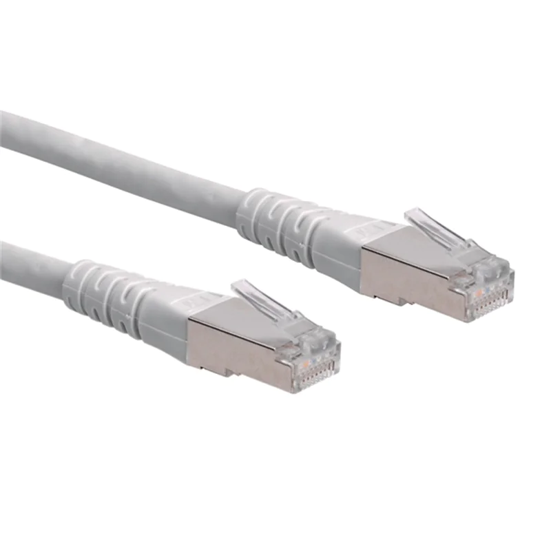 Roline - Patch-Kabel - RJ-45 (M) zu RJ-45 (M) - 1 m - SFTP - CAT 6 - Grau Roline - Patch-Kabel - RJ-45 (M) zu RJ-45 (M) - 1 m - SFTP - CAT 6 - Grau