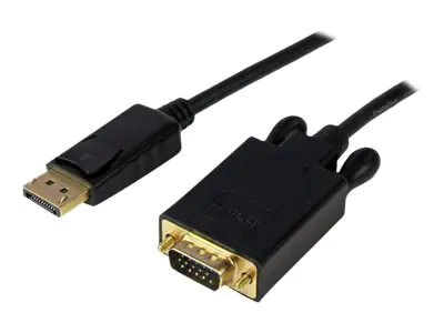 StarTech DisplayPort auf VGA Kabel 3m (Stecker/Stecker) - Aktiver DP zu VGA Kabel Adapter/ Konverter für PC 1920x1200 - Schwarz - DisplayPort-Kabel - DisplayPort (M) zu HD-15 (VGA) (M) - 3.05 m - eingerastet - Schwarz