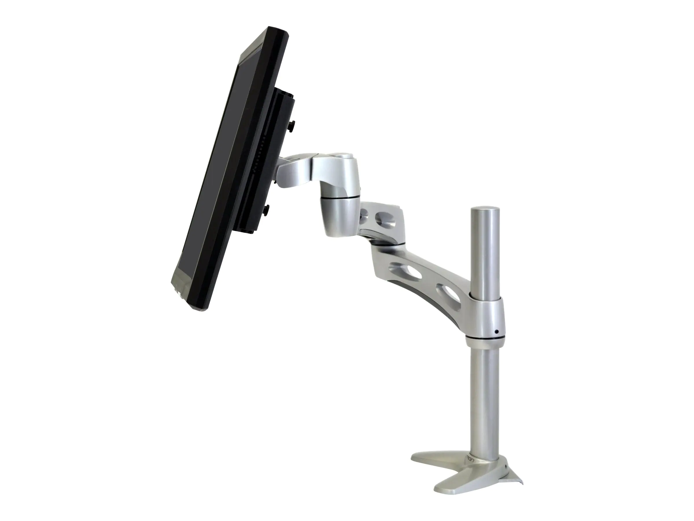 Ergotron Neo-Flex - Befestigungskit (2 Aufsätze, Pivot, Tisch-Klemme, Befestigung für Kabeldurchgang) - für LCD-Display - Aluminium, pulverbeschichteter Stahl, hochwertiger Kunststoff - Silber - Bildschirmgröße: bis zu 68,6 cm (bis zu 27 Zoll)