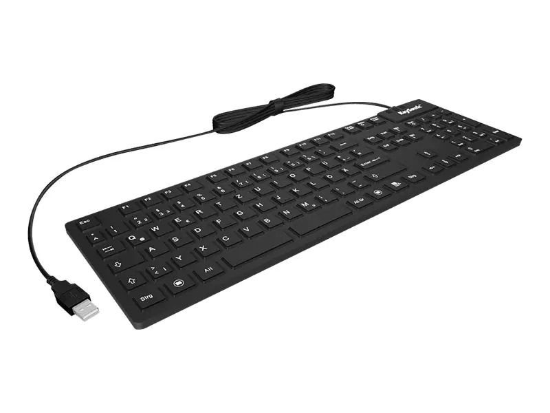 Keysonic KSK-8030 IN - Tastatur - USB - wasserdicht - Schwarz Keysonic KSK-8030 IN - Tastatur - USB - wasserdicht - Schwarz