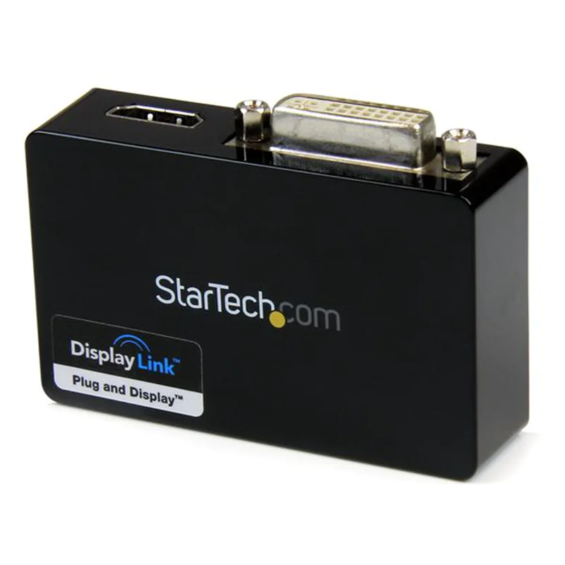 StarTech USB 3.0 auf HDMI / DVI Video Adapter - Externe Dual Multi Monitor Grafikkarte - 1920x1200 - Videoadapter - TAA-konform - USB Type B weiblich zu DVI-I, HDMI weiblich - Schwarz - 2048 x 1152 Support 60 Hz - für P/N: HDDVIMM3, HDMM12, HDMM15, HDMM1M