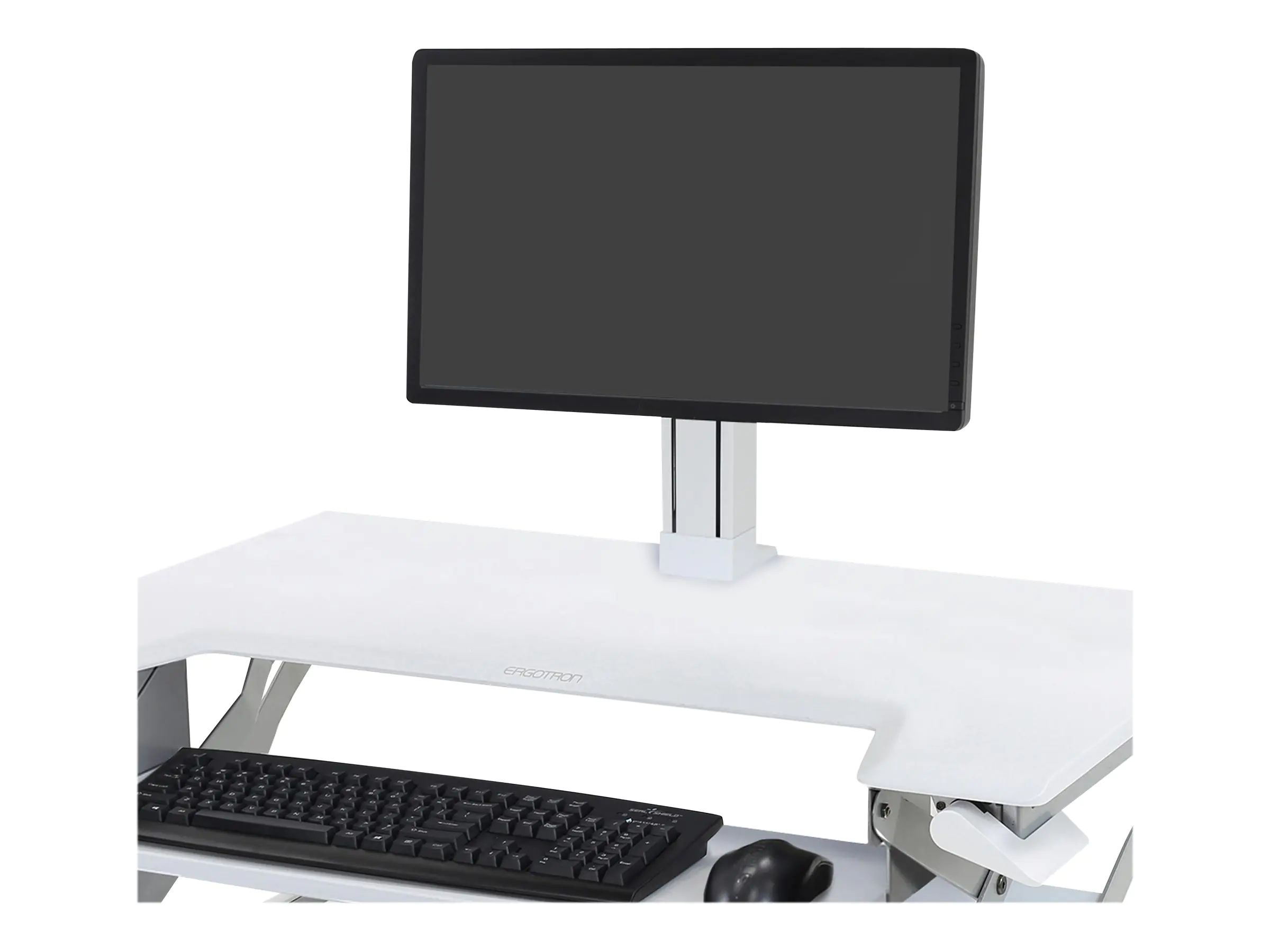 Ergotron WorkFit Single LD Monitor Kit - Montagekomponente (Wagen-Upgradeset) - für LCD-Display - weiß - Bildschirmgröße: bis zu 68,6 cm (bis zu 27 Zoll)