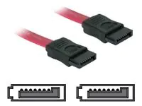 Delock - SATA-Kabel - Serial ATA 150/300 - SATA (W) zu SATA (W) - 50 cm - gerader Stecker - Rot