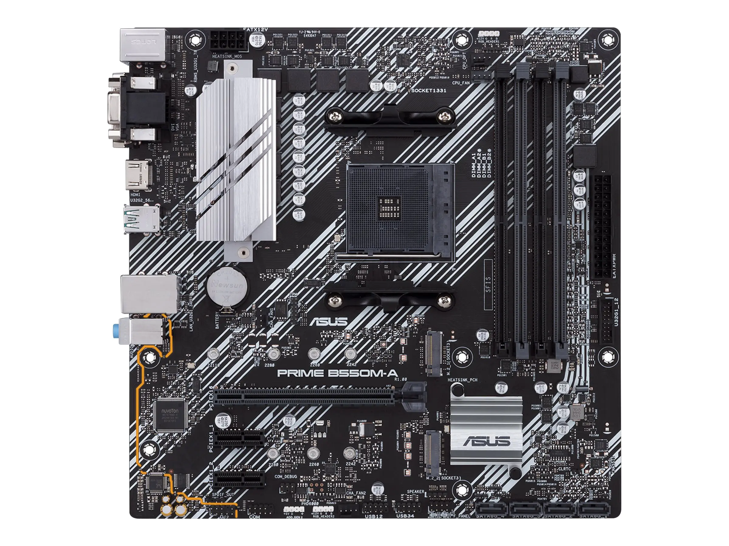 ASUS PRIME B550M-A/CSM - Motherboard - micro ATX - Socket AM4 - AMD B550 Chipsatz - USB 3.2 Gen 1, USB 3.2 Gen 2 - Gigabit LAN - Onboard-Grafik (CPU erforderlich) 90MB14I0-M0EAYC