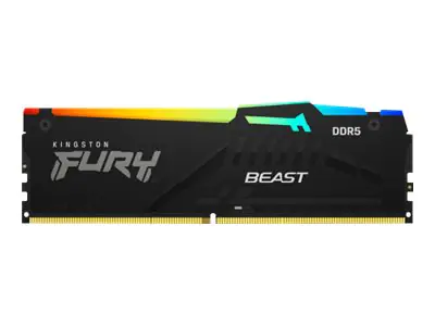 Kingston FURY Beast RGB - DDR5 - Kit - 32 GB: 2 x 16 GB - DIMM 288-PIN - 5600 MHz / PC5-44800 - CL36 - 1.25 V - ungepuffert - on-die ECC