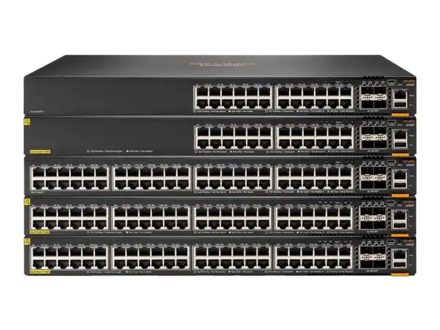 HPE Aruba Networking CX 6200M 36G 12SR5 Class6 PoE 4SFP+ Switch - Switch - max. Stapelentfernung 10 km - L3 - managed - 36 x 10/100/1000 (4PPoE) R8Q71AR