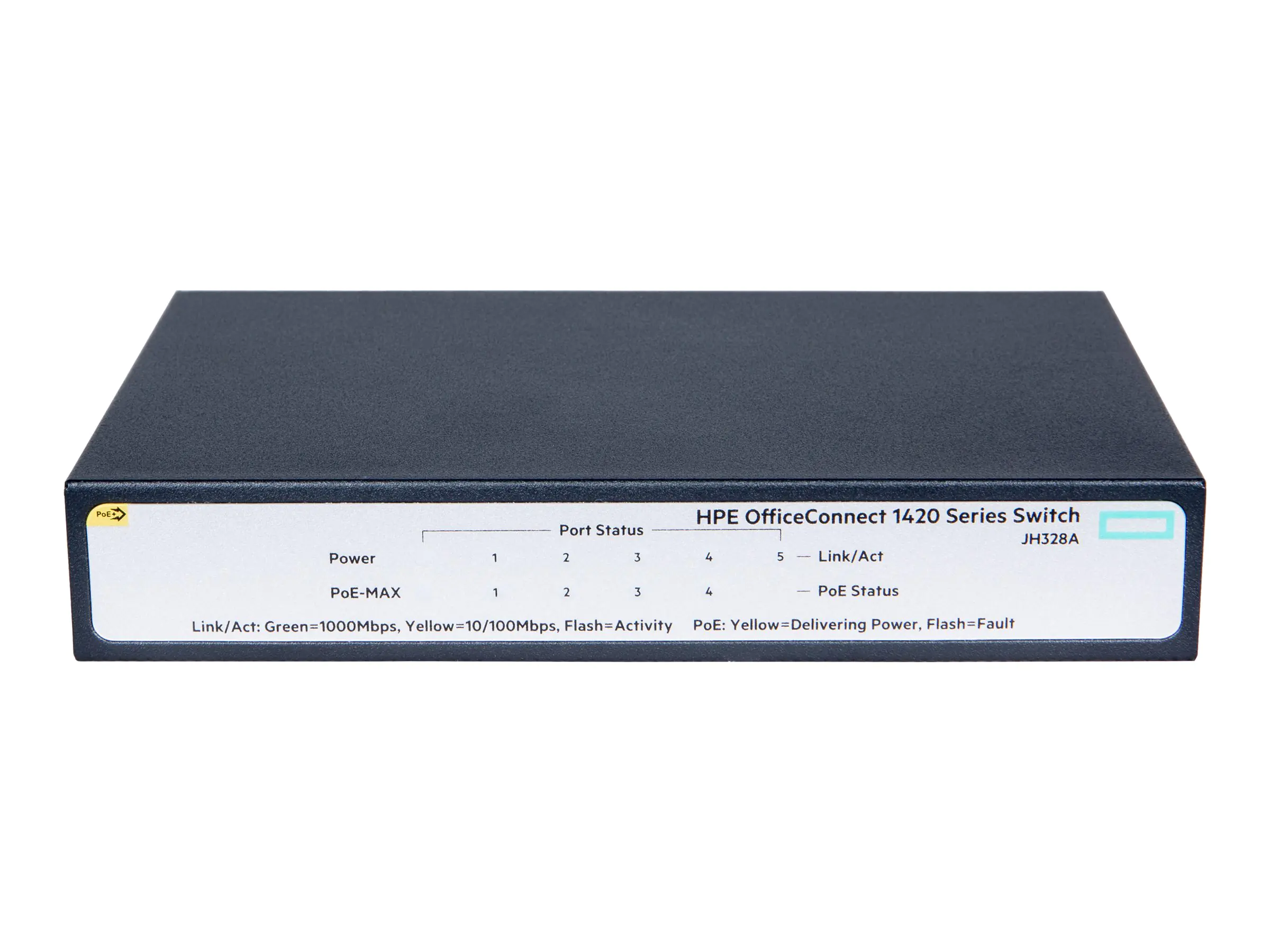 HP Switch JH328A 5 Desktop, an Rack montierbar 1U