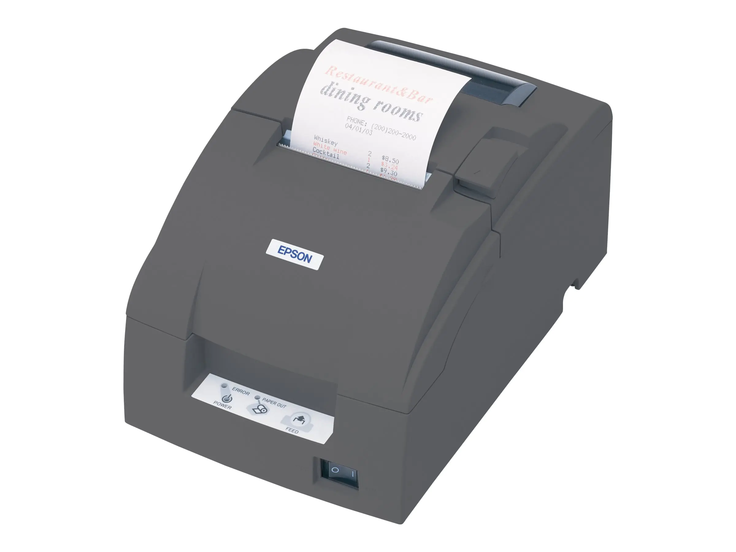 Epson TM U220B - Belegdrucker - Farbe - Punktmatrix - Rolle (7,6 cm) - 9 Pin bis zu 6 Zeilen/Sek. (Farbe) - Kapazität: 1 Rolle - seriell - Cutter - Dunkelgrau