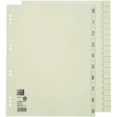 Oxford Trennblatt DIN A4 Kraftkarton chamois schwarz 100 St./Pack. Oxford Trennblatt DIN A4 Kraftkarton chamois schwarz 100 St./Pack.