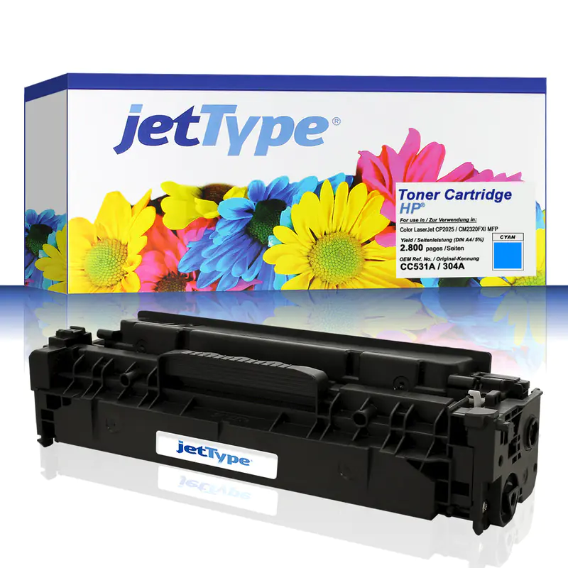 jetType Toner kompatibel zu HP CC533A 304A magenta 2.800 Seiten 1 Stück jetType Toner kompatibel zu HP CC533A 304A magenta 2.800 Seiten 1 Stück