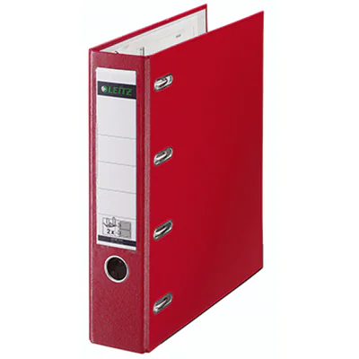 Leitz Doppelordner 10120025 2xDIN A5 quer 75mm PP rot Leitz Doppelordner 10120025 2xDIN A5 quer 75mm PP rot