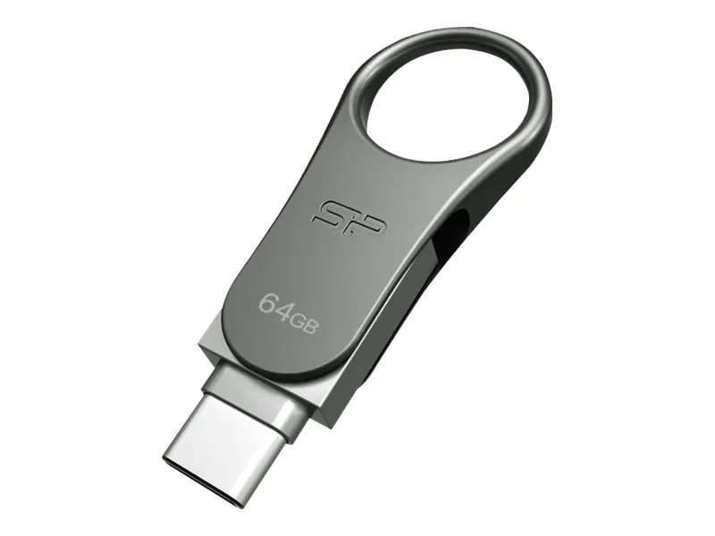 SILICON POWER Mobile C80 - USB-Flash-Laufwerk - 64 GB - USB 3.0/USB Typ C - Titan