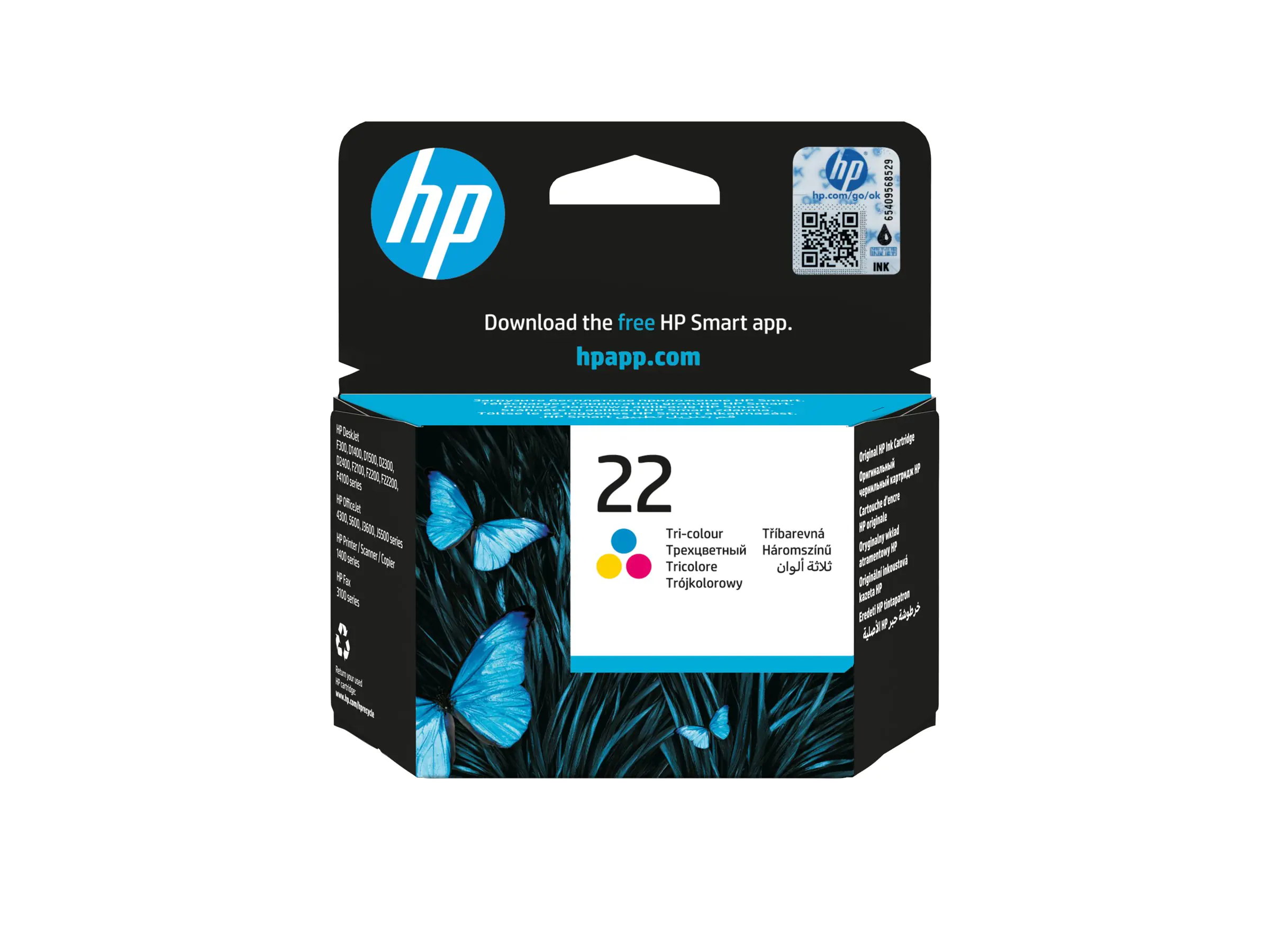 HP 22 - 5 ml - Farbe (Cyan, Magenta, Gelb) - original - Tintenpatrone - für Deskjet F2185, F2187, F2210, F2235, F2240, F2275, F2280, F2290, F375, F4175, F4190, F4194