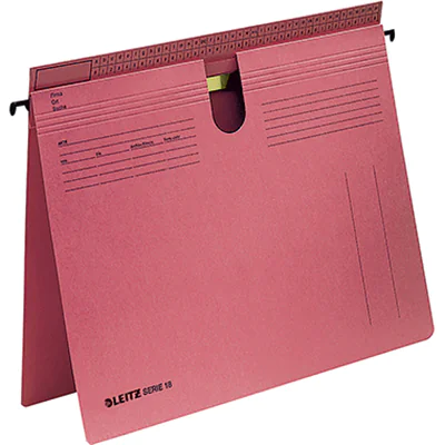 Leitz Hängehefter SERIE 18 DIN A4 250g/m² Manilakarton, recycelt rot 50 St./Pack. Leitz Hängehefter SERIE 18 DIN A4 250g/m² Manilakarton, recycelt rot 50 St./Pack.
