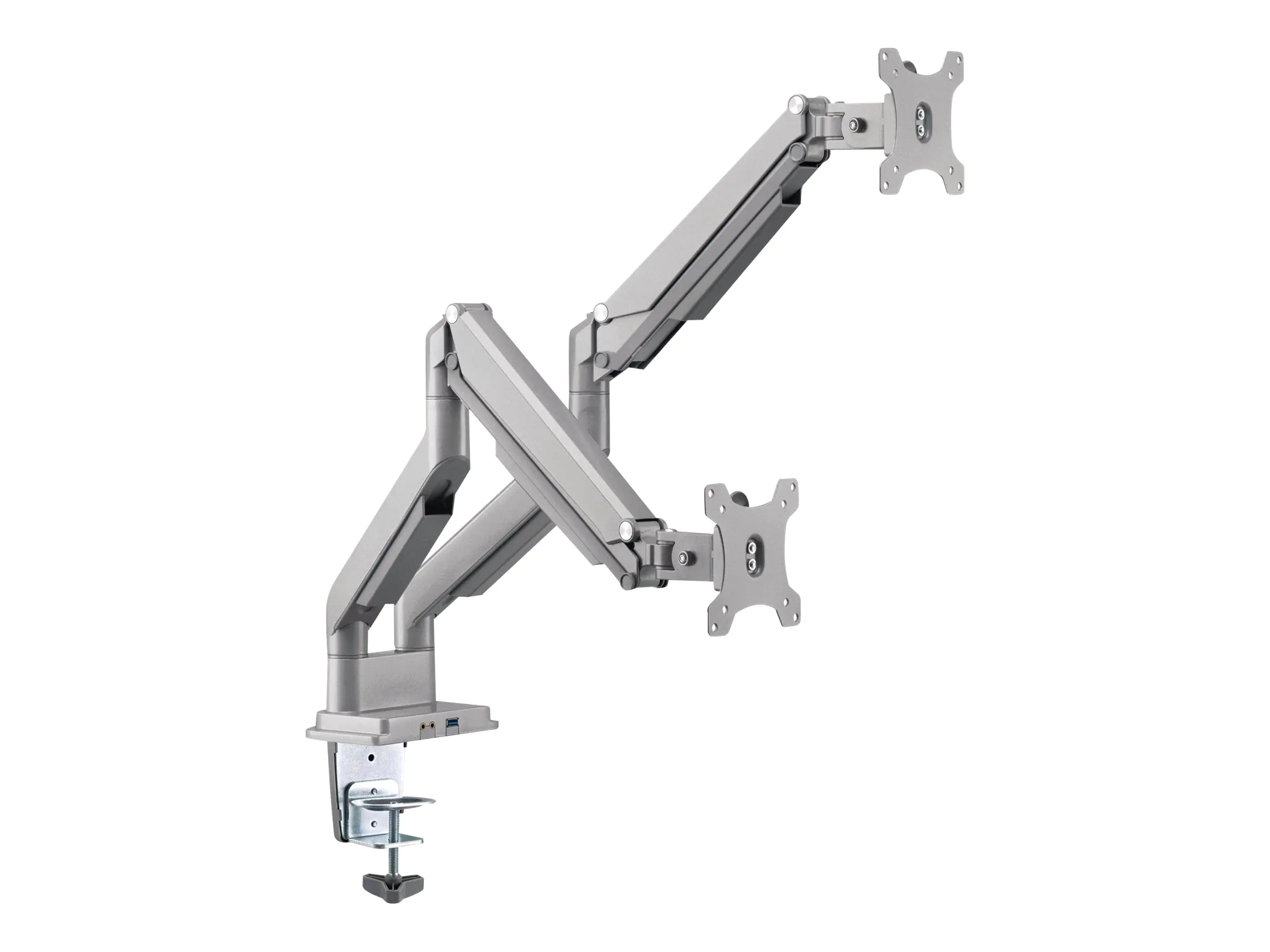 InLine - Befestigungskit (Tischmontage) - einstellbarer Doppelarm - für 2 LCD-Displays - mit Lifter, USB 3.0, max. 9 kg - Aluminium - Silber - Bildschirmgröße: 43.2-81.3 cm (17"-32") InLine - Befestigungskit (Tischmontage) - einstellbarer Doppelarm - für 2 LCD-Displays - mit Lifter, USB 3.0, max. 9 kg - Aluminium - Silber - Bildschirmgröße: 43.2-81.3 cm (17"-32")