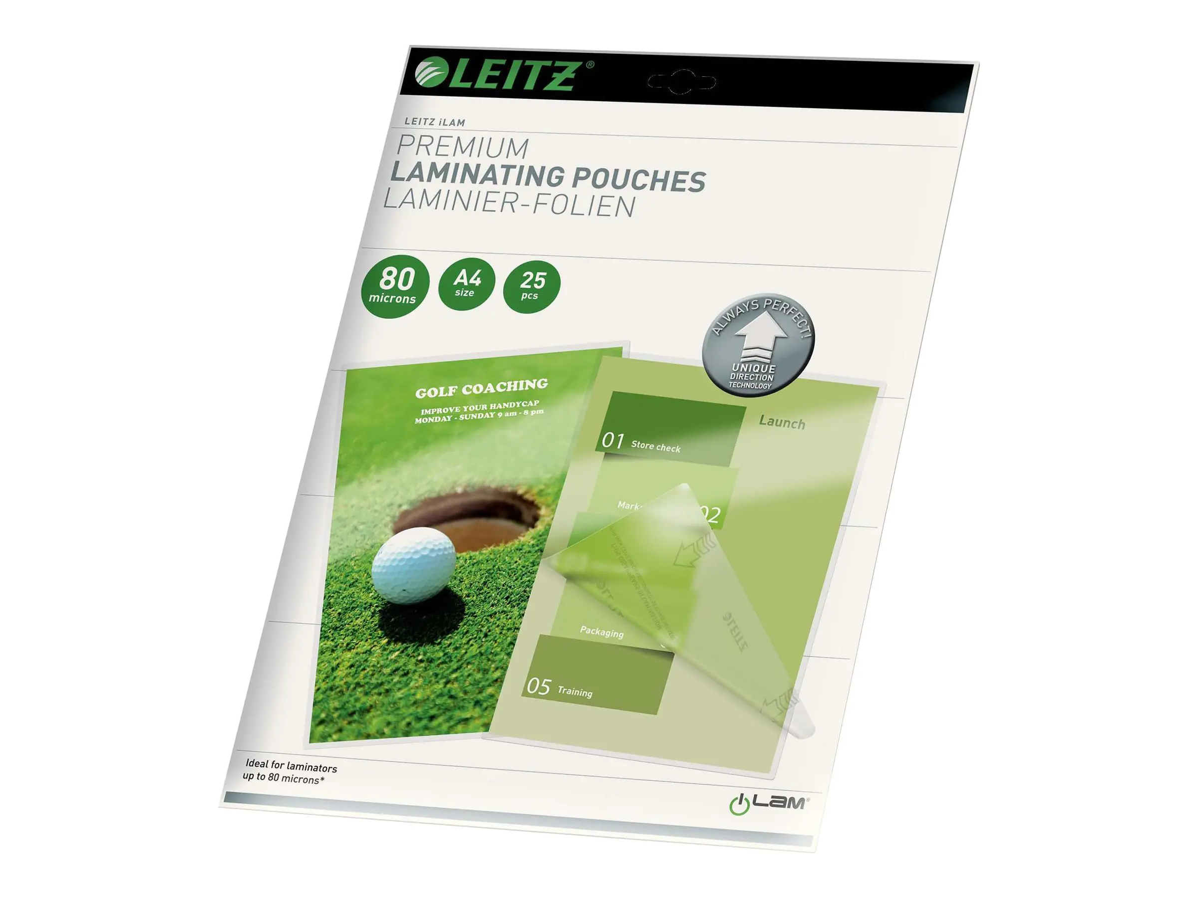 Leitz Laminierfolie 74790000 DIN A4 80mic glasklar 25 St./Pack. Leitz Laminierfolie 74790000 DIN A4 80mic glasklar 25 St./Pack.