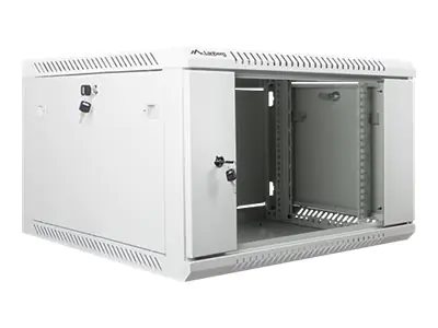 Lanberg Schrank Netzwerkschrank - geeignet für Wandmontage - Grau, RAL 7035 - 6U - 48.3 cm (19")