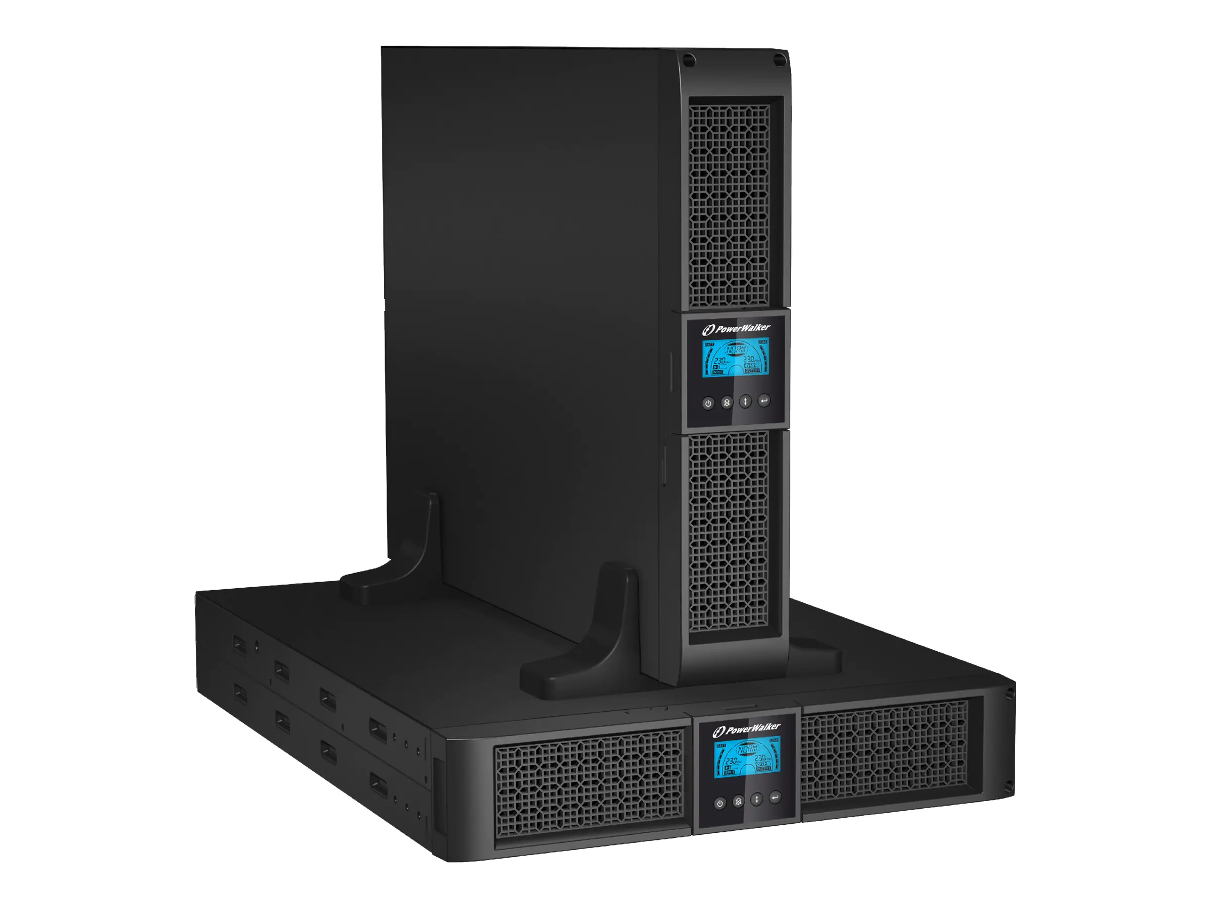 BlueWalker PowerWalker VI 3000RT LCD - USV - Wechselstrom 220/230/240 V - 2.7 kW - 3000 VA - 9 Ah - RS-232, USB - Ausgangsanschlüsse: 9 - 2U - 48.3 cm (19") 10120024