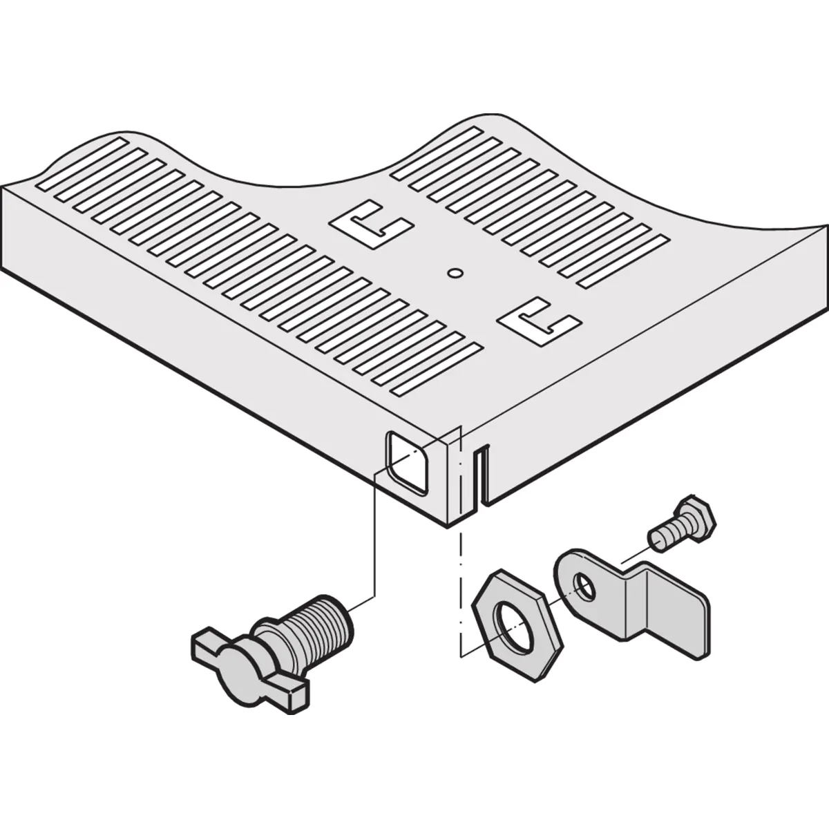 SCHROFF LOCK FOR TELESCOPICSHELF