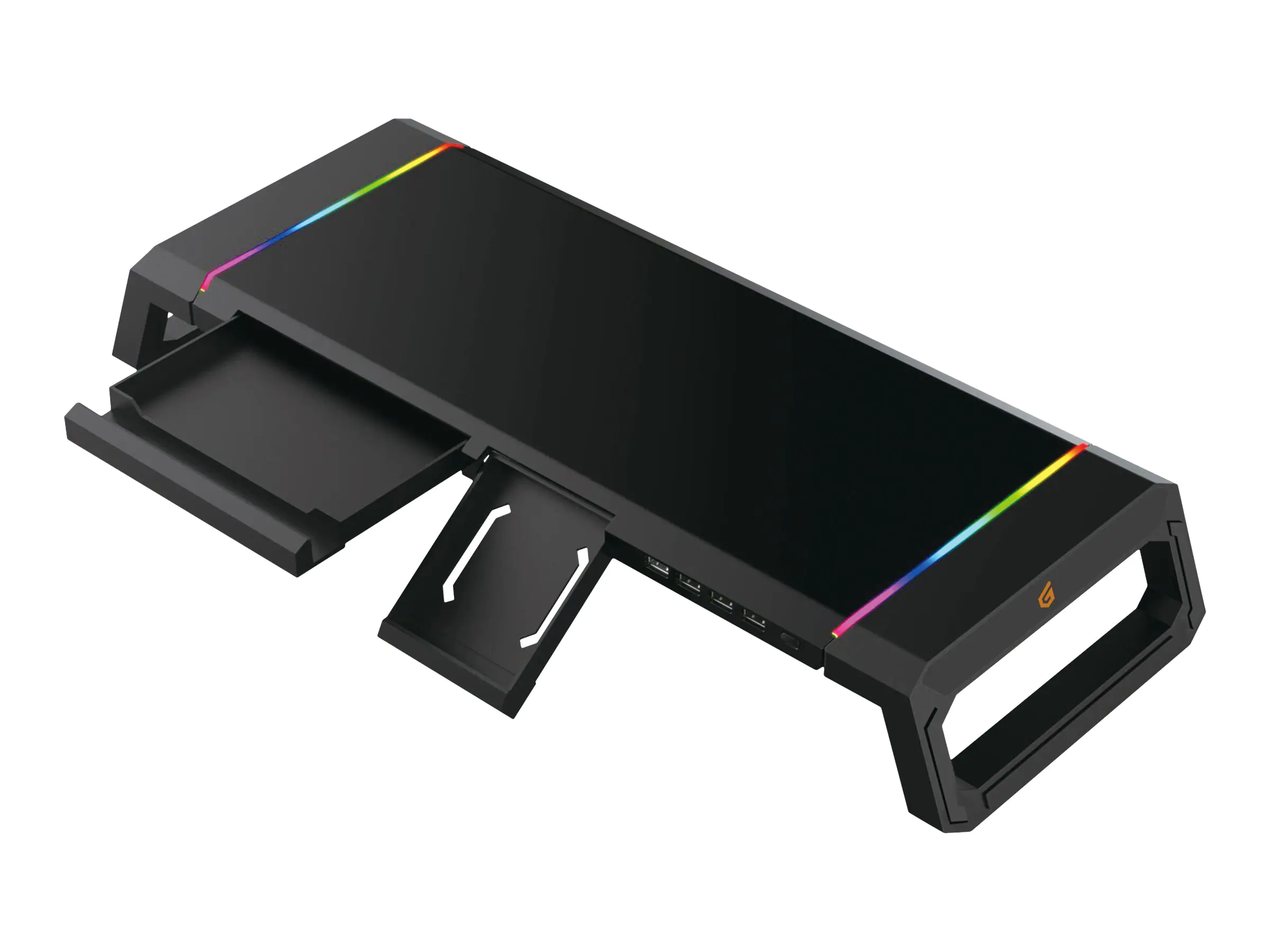 Conceptronic THORNE - Monitorständer mit Schublade - Schwarz