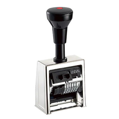REINER Paginierstempel Numeroteur B6 200300-011 6Räder vercromt/sw REINER Paginierstempel Numeroteur B6 200300-011 6Räder vercromt/sw