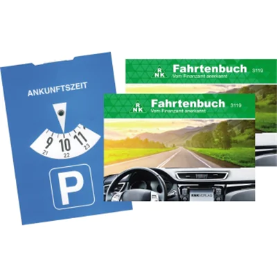 RNK Fahrtenbuch 3119/2 PKW DIN A6 quer 2 St./Pack. +Parkscheibe RNK Fahrtenbuch 3119/2 PKW DIN A6 quer 2 St./Pack. +Parkscheibe