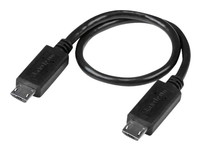 StarTech 20cm USB OTG Kabel - Micro USB auf Micro USB - USB OTG Adapterkabel - St/St - USB-Kabel - Micro-USB Typ B (M) bis Micro-USB Typ B (M) - USB OTG - 20.32 cm - Schwarz