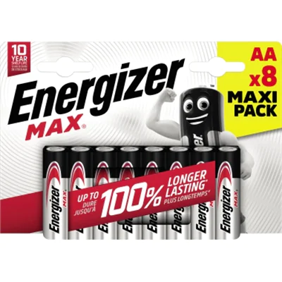 Energizer® Batterie Max AA/Mignon LR6 Alkaline 1,5V 8 St./Pack.