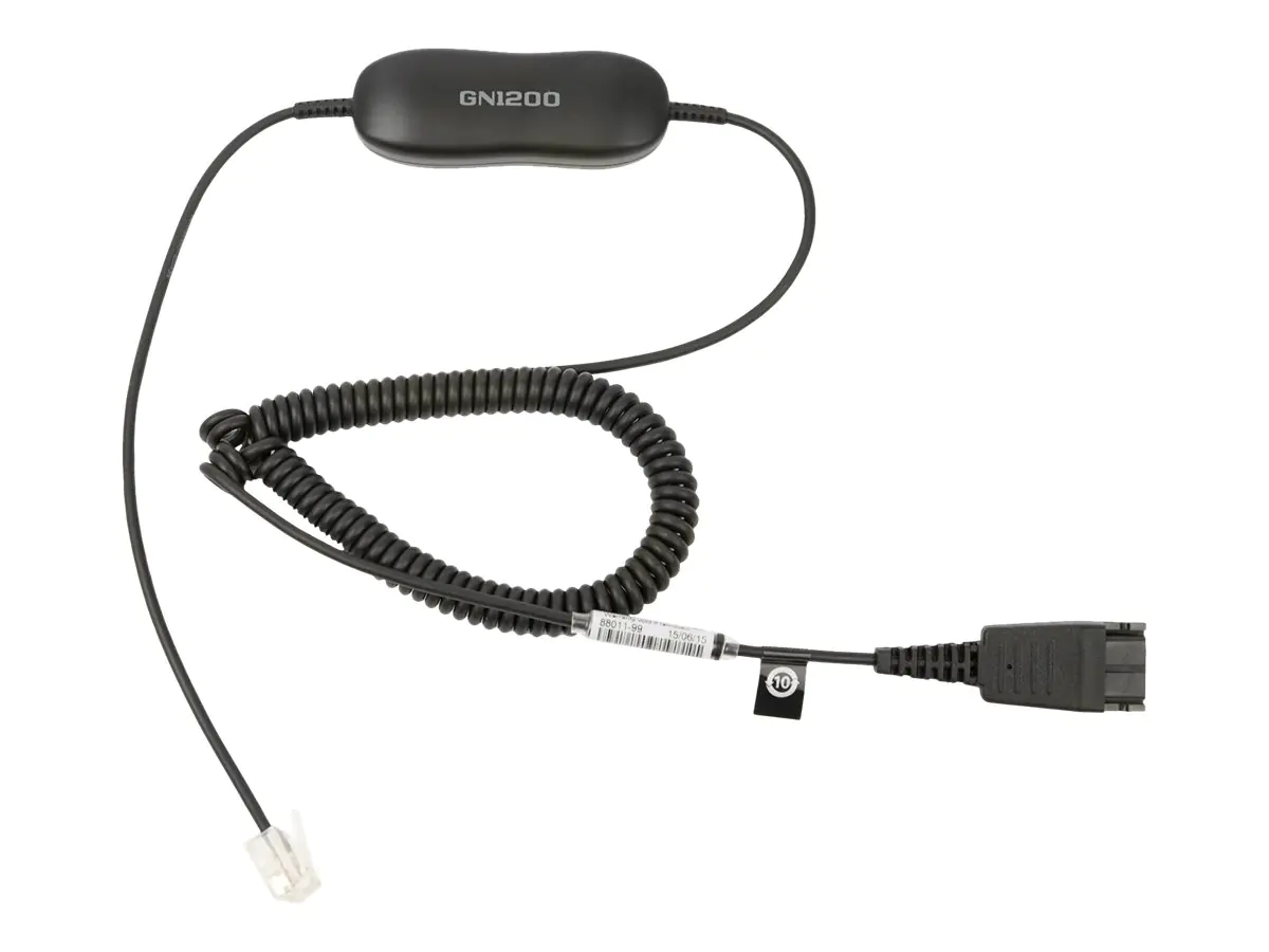 Jabra GN1200 CC - Headset-Kabel - Quick Disconnect Stecker zu RJ-9 männlich - 2 m - für Jabra GN 2100, GN 2200, GN 2250