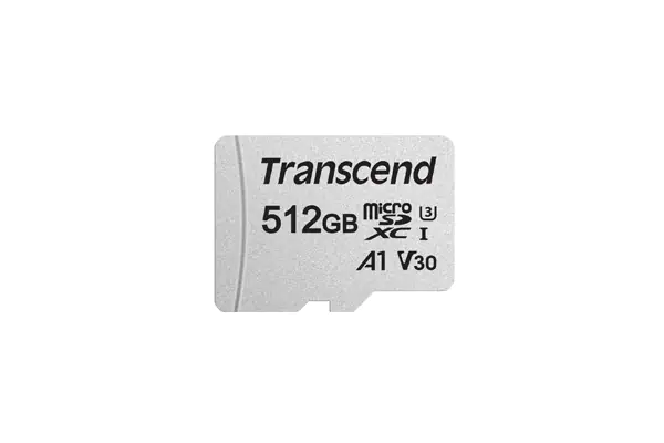 Transcend 300S - Flash-Speicherkarte (Adapter inbegriffen) - 512 GB - A1 / Video Class V30 / UHS-I U3 / Class10 - microSDXC